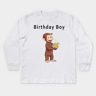 Birthday Boy - Curious George Kids Long Sleeve T-Shirt